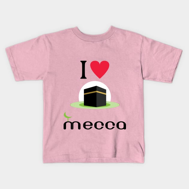 Mecca Kaaba Hajj gift-I love mecca kaaba hajj gift Kids T-Shirt by egygraphics